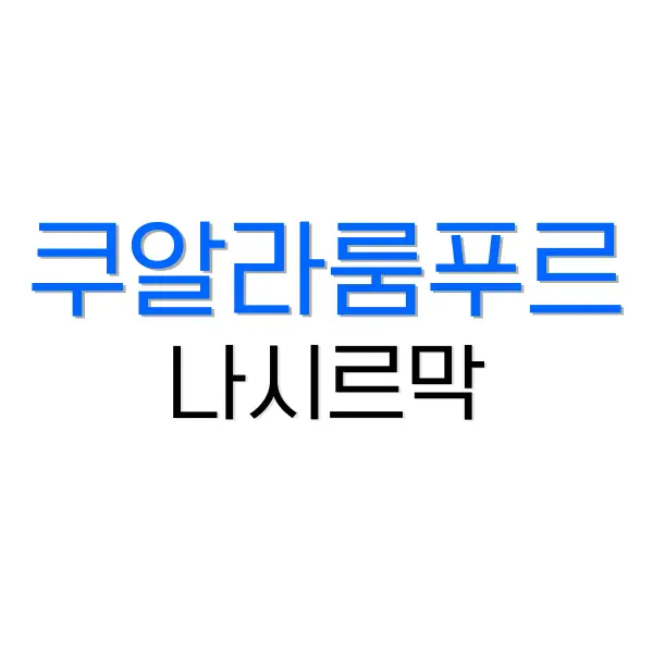 쿠알라룸푸르 나시르막 맛집