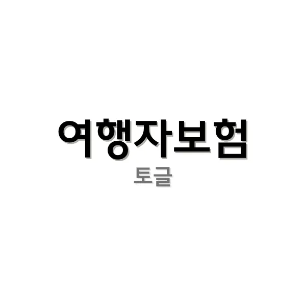 토글 여행자보험