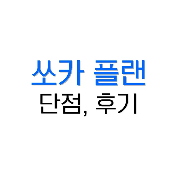 쏘카 플랜 후기, 단점, 유연한 장기렌트? 1 쏘카 플랜