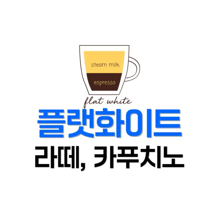 플랫화이트 카푸치노 차이